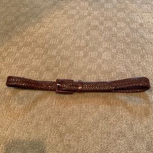 Talbots woven brown leather belt